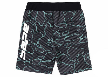BAPE Text Code Camo Sweat Shorts Black