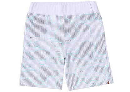 BAPE Text Code Camo Sweat Shorts Gray