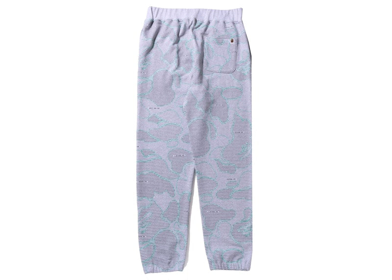 BAPE Text Code Camo Sweatpants Gray