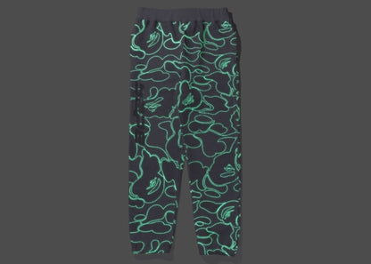 BAPE Text Code Camo Sweatpants Gray