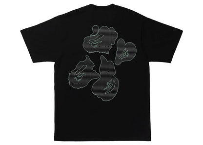 BAPE Text Code Camo Tee Black