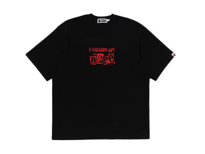 BAPE Text Graphic Tee Black