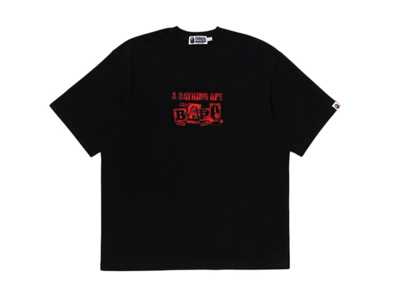 BAPE Text Graphic Tee Black