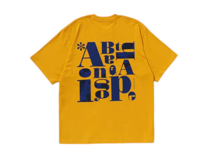 BAPE Text Graphic Tee Yellow