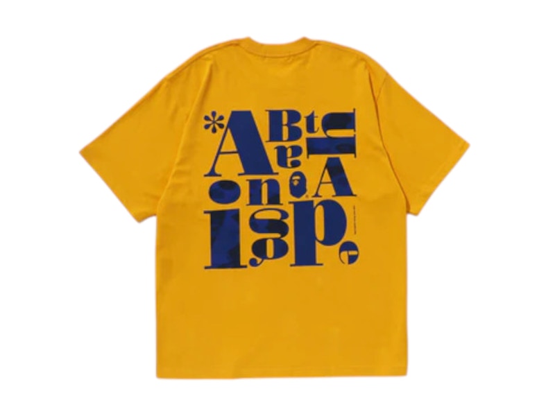 BAPE Text Graphic Tee Yellow