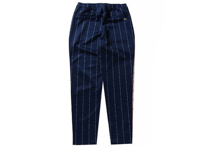 BAPE Text Stripe Jersey Pants Navy