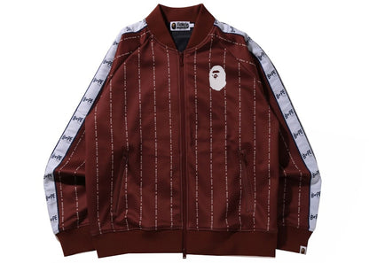 BAPE Text Stripe Jersey Top Brown