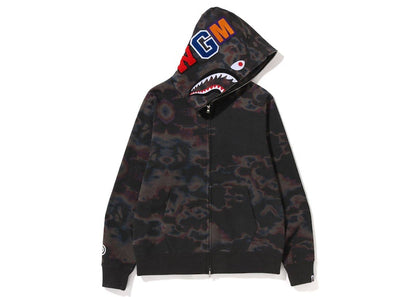 BAPE Thermography Shark Full Zip Hoodie Black
