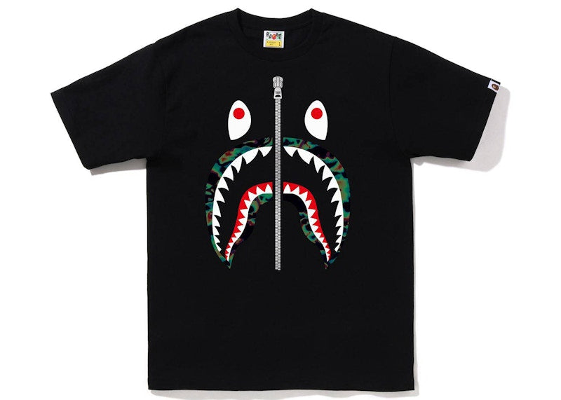 BAPE Thermography Shark Tee Black