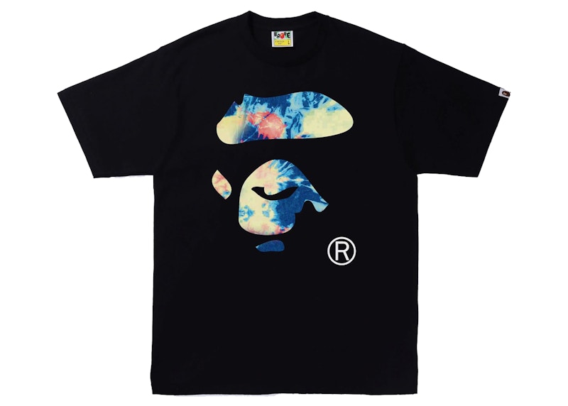 BAPE Tie Dye Ape Face Tee Black/Multi