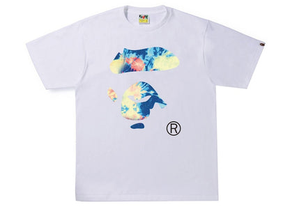 BAPE Tie Dye Ape Face Tee White/Multi