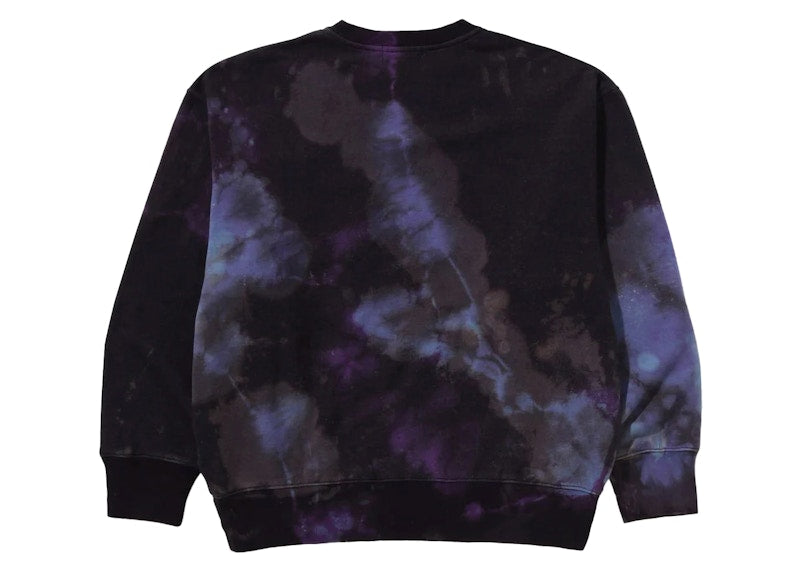 BAPE Tie Dye Ape Head Relaxed Fit Crewneck Sweatshirt Black