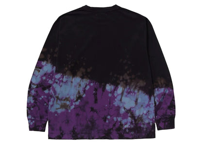 BAPE Tie Dye Ape Head Relaxed Fit L/S Tee Black