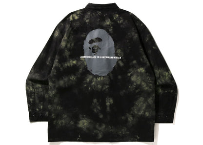 BAPE Tie Dye Army Jungle Fatigue Shirt Jacket Black