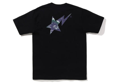 BAPE Tie Dye Bape Sta Logo Tee Black Purple