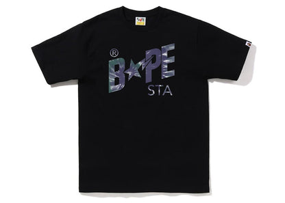 BAPE Tie Dye Bape Sta Logo Tee Black Purple