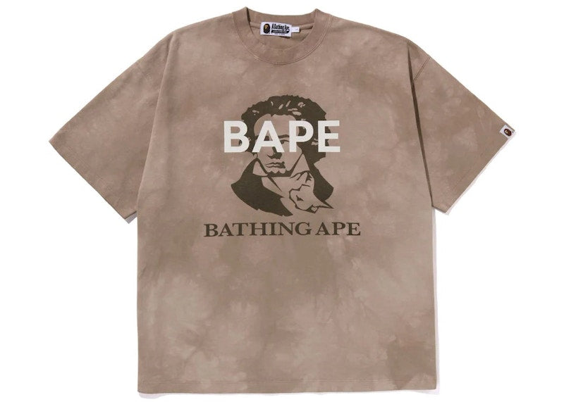 BAPE Tie Dye Bathing Ape Tee Beige