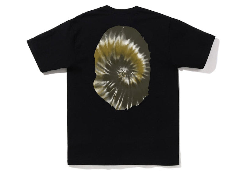 BAPE Tie Dye Big Ape Head Tee Black Black