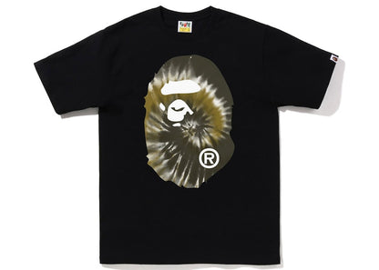 BAPE Tie Dye Big Ape Head Tee Black Black