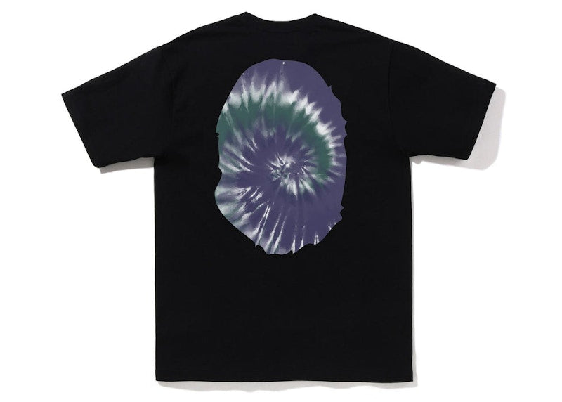 BAPE Tie Dye Big Ape Head Tee Black Purple