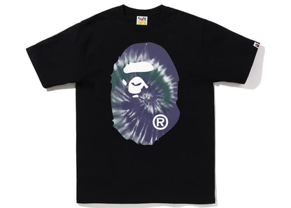 BAPE Tie Dye Big Ape Head Tee Black Purple