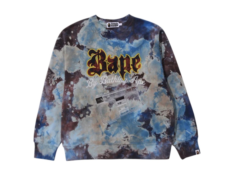 BAPE Tie Dye Boombox Crewneck Multicolor