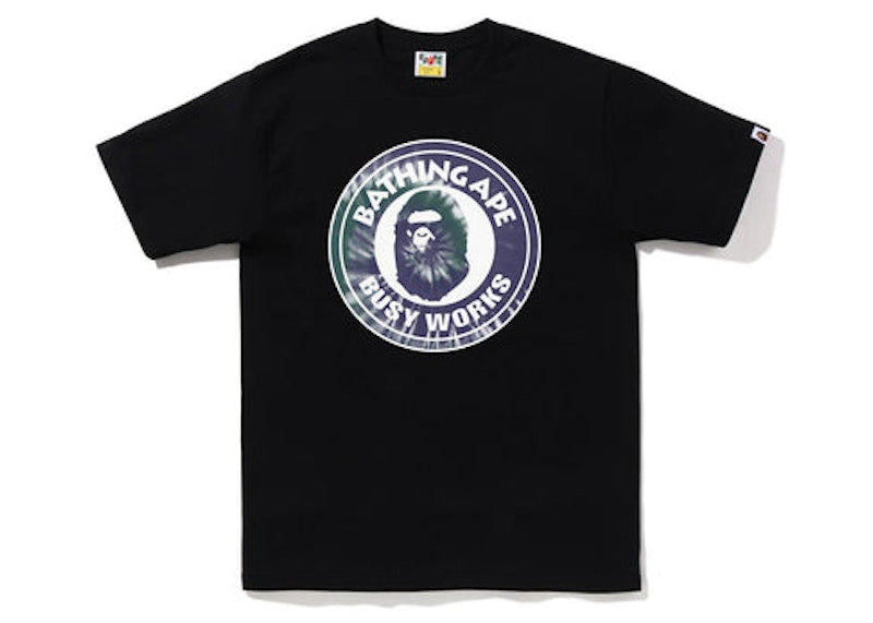 BAPE Tie Dye Busy Works Tee Black Purple