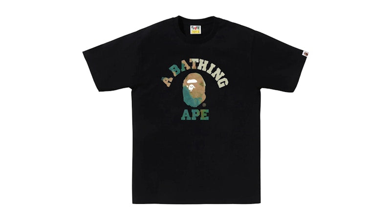 BAPE Tie Dye College Tee Black/Black