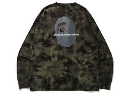 BAPE Tie Dye One Point Pocket Relaxed Fit L/S Tee Black