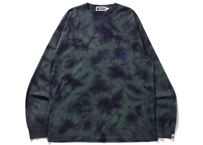 BAPE Tie Dye One Point Pocket Relaxed Fit L/S Tee Purple