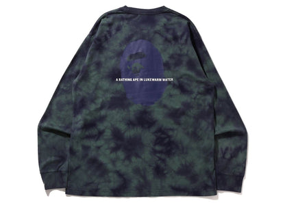 BAPE Tie Dye One Point Pocket Relaxed Fit L/S Tee Purple