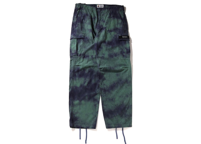 BAPE Tie Dye Relaxed Fit 6 Pocket Pants Purple