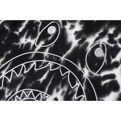 BAPE Tie Dye Shark Sweat (SS19) Shorts Black