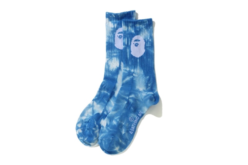 BAPE Tie Dye Socks Blue