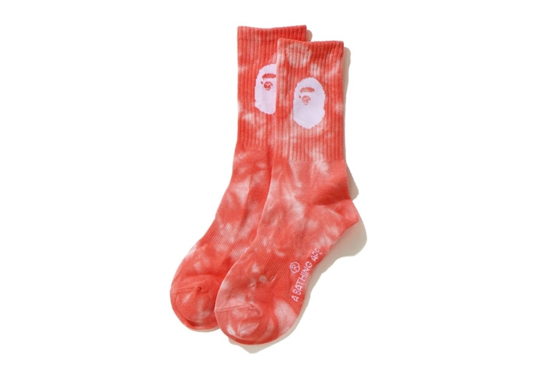 BAPE Tie Dye Socks Red