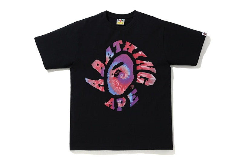 BAPE Tie Dye Twist College Tee Black/Red