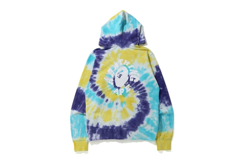 BAPE Tie Dye Wide Full Zip Hoodie Multi