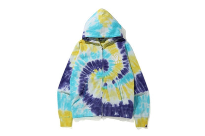 BAPE Tie Dye Wide Full Zip Hoodie Multi