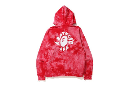 BAPE Tie Dye Wide Full Zip Hoodie Red
