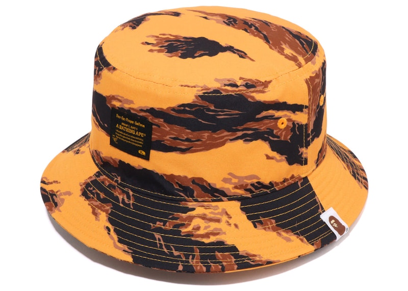 BAPE Tiger Camo Bucket Hat Orange
