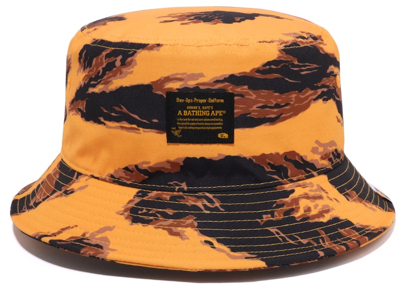 BAPE Tiger Camo Bucket Hat Orange