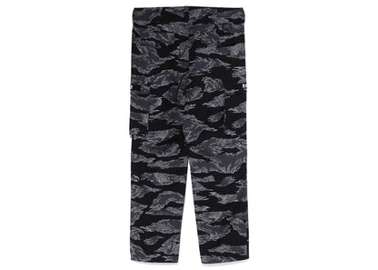 BAPE Tiger Camo Relaxed Fit Military Pants Black