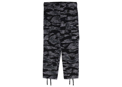 BAPE Tiger Camo Relaxed Fit Military Pants Black