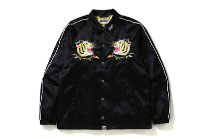 BAPE Tiger Embriodery Coach Jacket Black