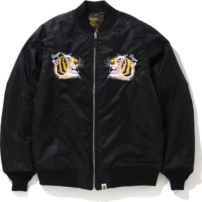 BAPE Tiger Embroidery Reversible Jacket Black