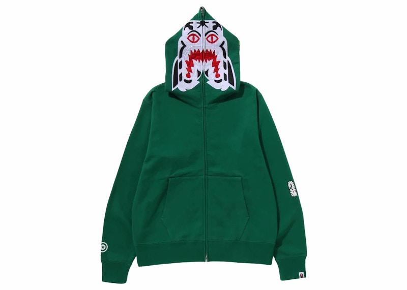 BAPE Tiger Full Zip Hoodie (FW23) Green