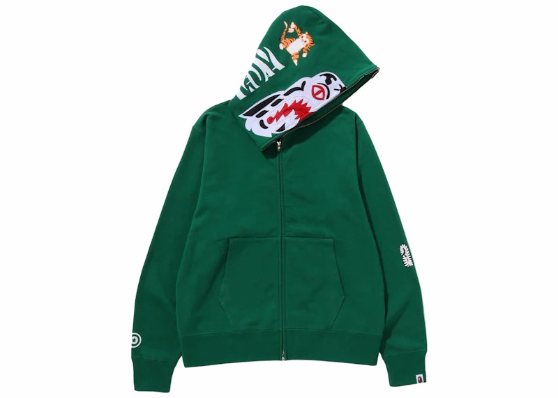 BAPE Tiger Full Zip Hoodie (FW23) Green