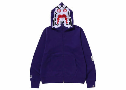 BAPE Tiger Full Zip Hoodie (FW23) Purple