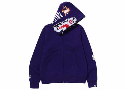 BAPE Tiger Full Zip Hoodie (FW23) Purple