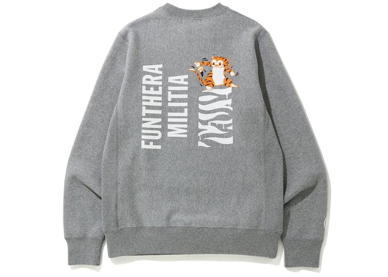 BAPE Tiger Heavy Weight Crewneck (FW19) Grey